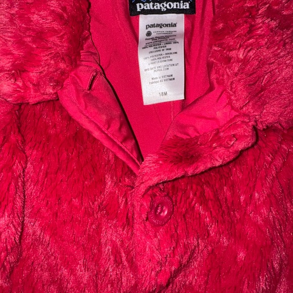 Patagonia Kids Bright Pink Fuzzy Jacket - Picture 3 of 4